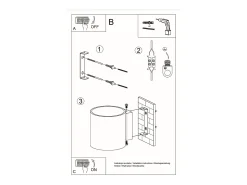 Sollux ORBIS - 1 lámpara de pared Light Up Down Blanca, G9