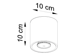 Sollux ORBIS - 1 luz empotrable de superficie antracita