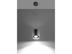 Sollux ORBIS - Lámpara colgante de techo redonda con 1 luz gris, GU10