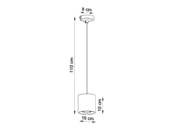 Sollux ORBIS - Lámpara colgante de techo redonda con 1 luz gris, GU10