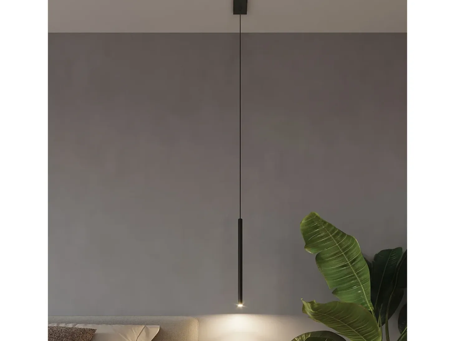 Sollux PASTELO - Lámpara colgante con barra fija de 3 luces, negro, G9
