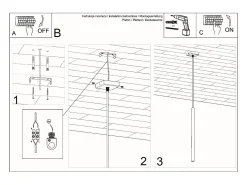 Sollux PASTELO - Lámpara colgante de techo con 1 luz blanca, G9