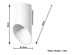 Sollux PENNE - 1 lámpara de pared Light Up Down Blanca, G9