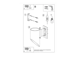 Sollux PENNE - 1 lámpara de pared Light Up Down Blanca, G9