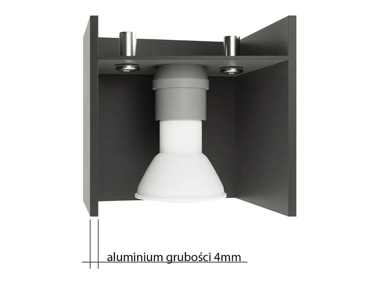 Sollux PIXAR - 1 luz de techo empotrada en negro, G9