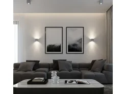 Sollux QUAD - 1 Downlight de superficie de luz blanco apagado, GU10
