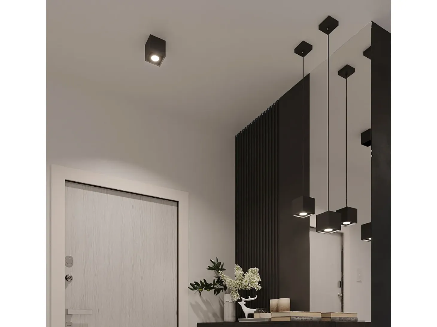 Sollux QUAD - 1 lámpara de pared Light Up Down Negra, G9