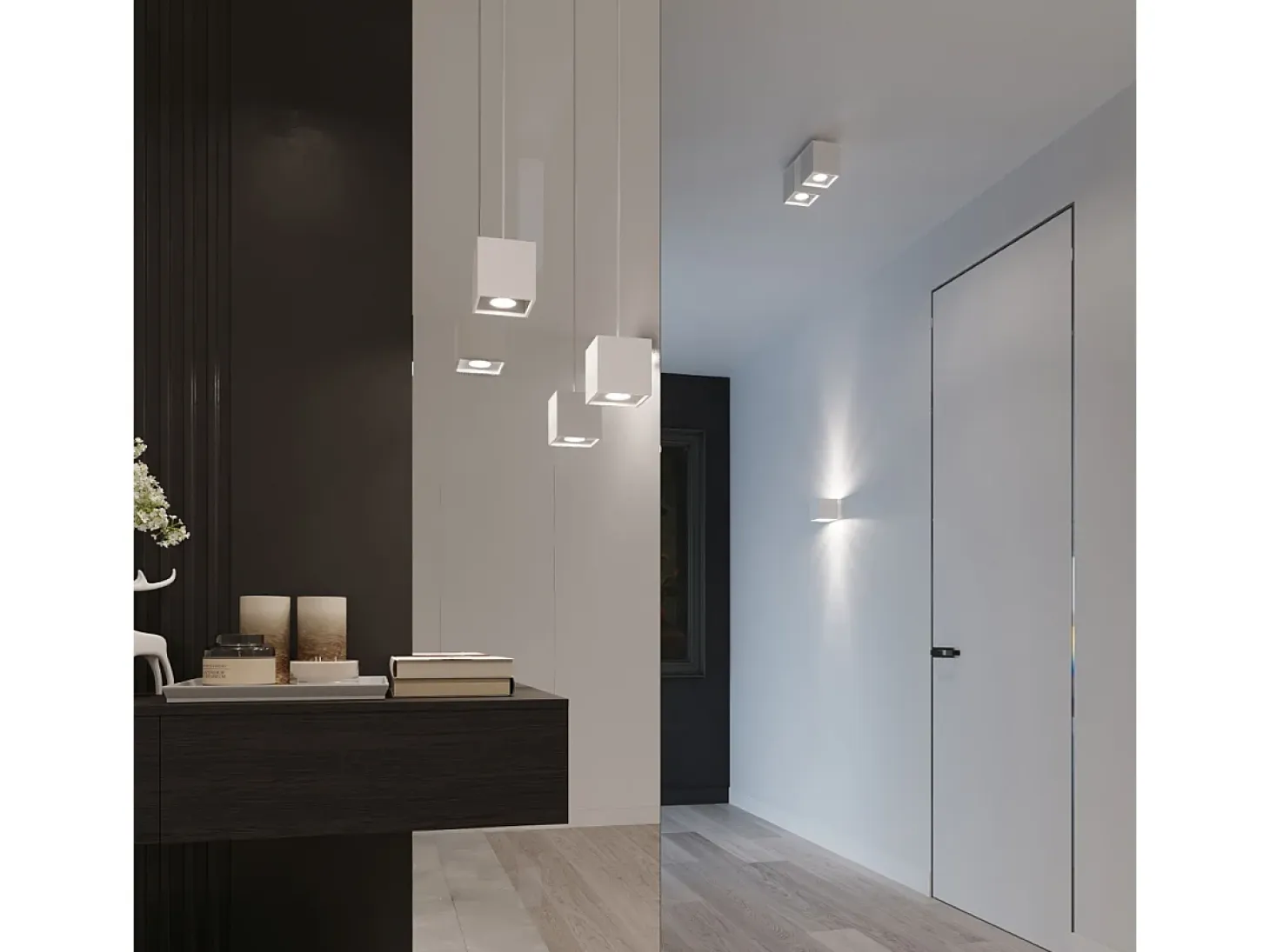 Sollux QUAD - 1 lámpara de pared Light Up Down Blanca, G9