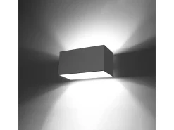 Sollux QUAD MAXI - 2 Light Up Down Flush Wall Gris claro