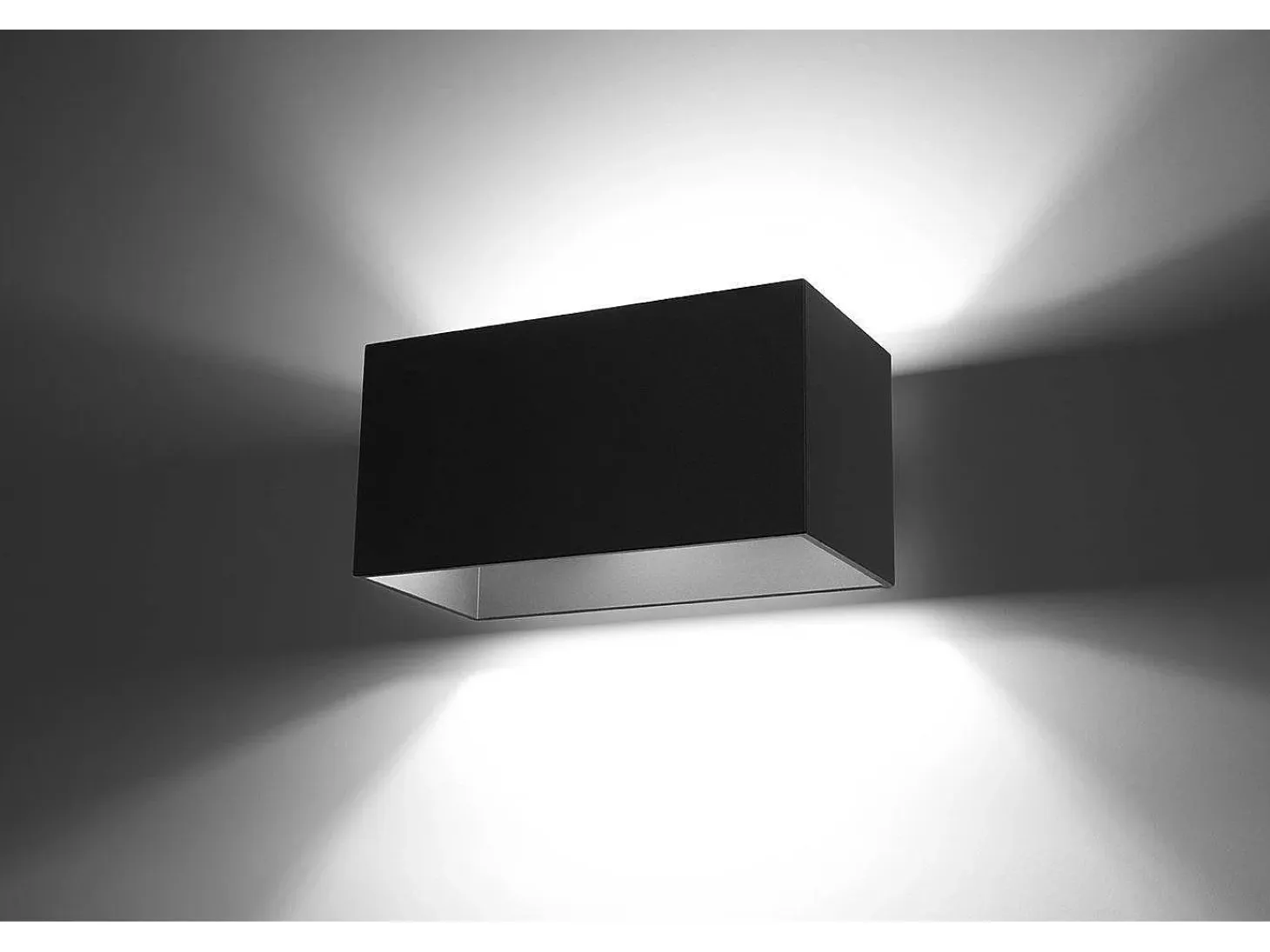 Sollux QUAD MAXI - Aplique de pared empotrado 2 Light Up Down Negro
