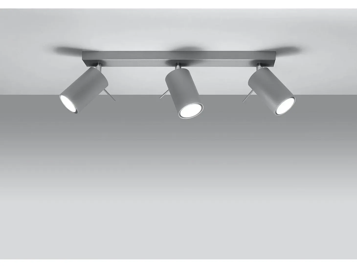 Sollux RING - Barra de 3 focos de luz gris, GU10