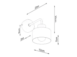 Sollux Savar Aplique Dome Negro