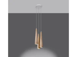 Sollux Sula Lámpara de Techo Suspendida Cluster Madera Natural