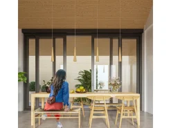 Sollux Sula Lámpara de Techo Suspendida Cluster Madera Natural