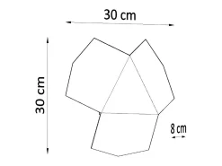 Sollux TRE - Aplique de pared 2 luces Negro, G9