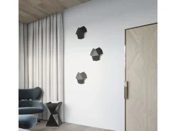 Sollux TRE - Aplique de pared 2 luces Negro, G9