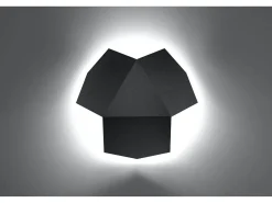 Sollux TRE - Aplique de pared 2 luces Negro, G9