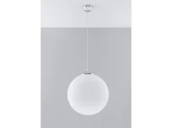 Sollux UGO - 1 Light Globe colgante blanco, cromo, E27