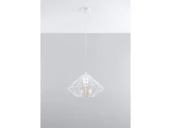 Sollux UMBERTO - Lámpara colgante de techo tipo jaula con 1 luz blanca, E27