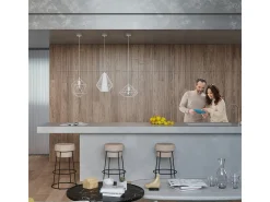 Sollux UMBERTO - Lámpara colgante de techo tipo jaula con 1 luz blanca, E27