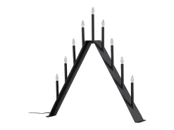 Son velas de adviento eléctricas de 9 luces de color negro.