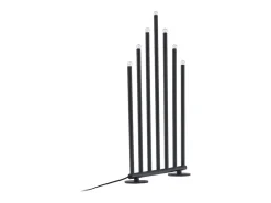 Soporte de adviento eléctrico Björnfjället con 7 luces, color negro.
