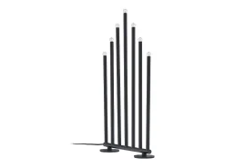 Soporte de adviento eléctrico Björnfjället con 7 luces, color negro.