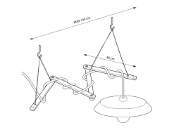 Soporte de Techo Zigh-Zagh para Lámparas Colgantes Creative-Cables Modelo ZIGH-ZAGH01 Natural