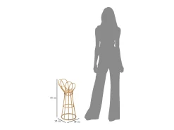 Soporte para macetas de metal y ratán estilo boho chic Panama Tower