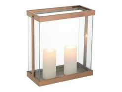 Soporte para vela de vidrio dorado 32*15*35.5 cm