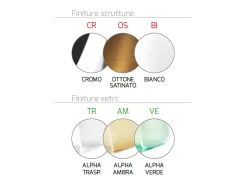 Sosp. Cromo 1 Luce Vetro Alpha Verde