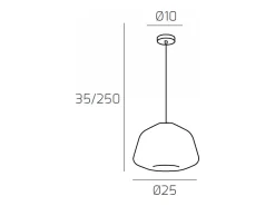 Sosp. Cromo 1 Luce Vetro Alpha Verde