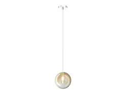 Sosp. Cromo 1 Luce Vetro Ambra