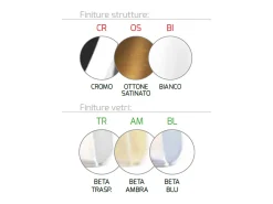 Sosp. Cromo 1 Luce Vetro Beta Blu