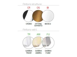 Sosp. Cromo 1 Luce Vetro Gamma Fume