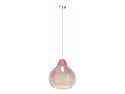 Sosp. Cromo 1 Luce Vetro Grande Rubino