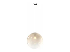 Sosp. Cromo 1 Luce Vetro Grande Ambra