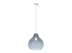 Sosp. Cromo 1 Luce Vetro Grande Zaffiro