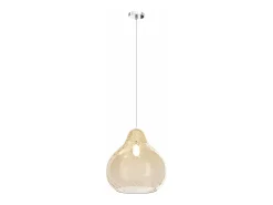 Sosp. Cromo 1 Luce Vetro Grande Ambra