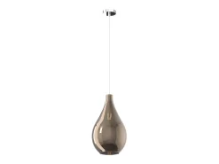 Sosp. Cromo 1 Luce Vetro Medio Bronzo