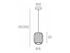 Sosp. Cromo 1 Luce Vetro Trasparente