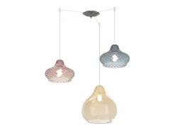 Sosp. Cromo 3 Luci Spostabile Vetri (1 X Piccolo Za + 1 X Piccolo Ru + 1 X Grande Am)