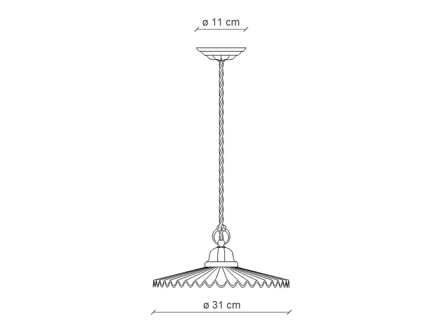 Sospensione Classica L'Aquila Ottone E Ceramica Decorato Diam. 31Cm 1 Luce E27