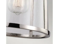 Sospensione Contemporanea Harrow Alluminio Nichel Lucido Vetro 1 Luce E27 D20Cm