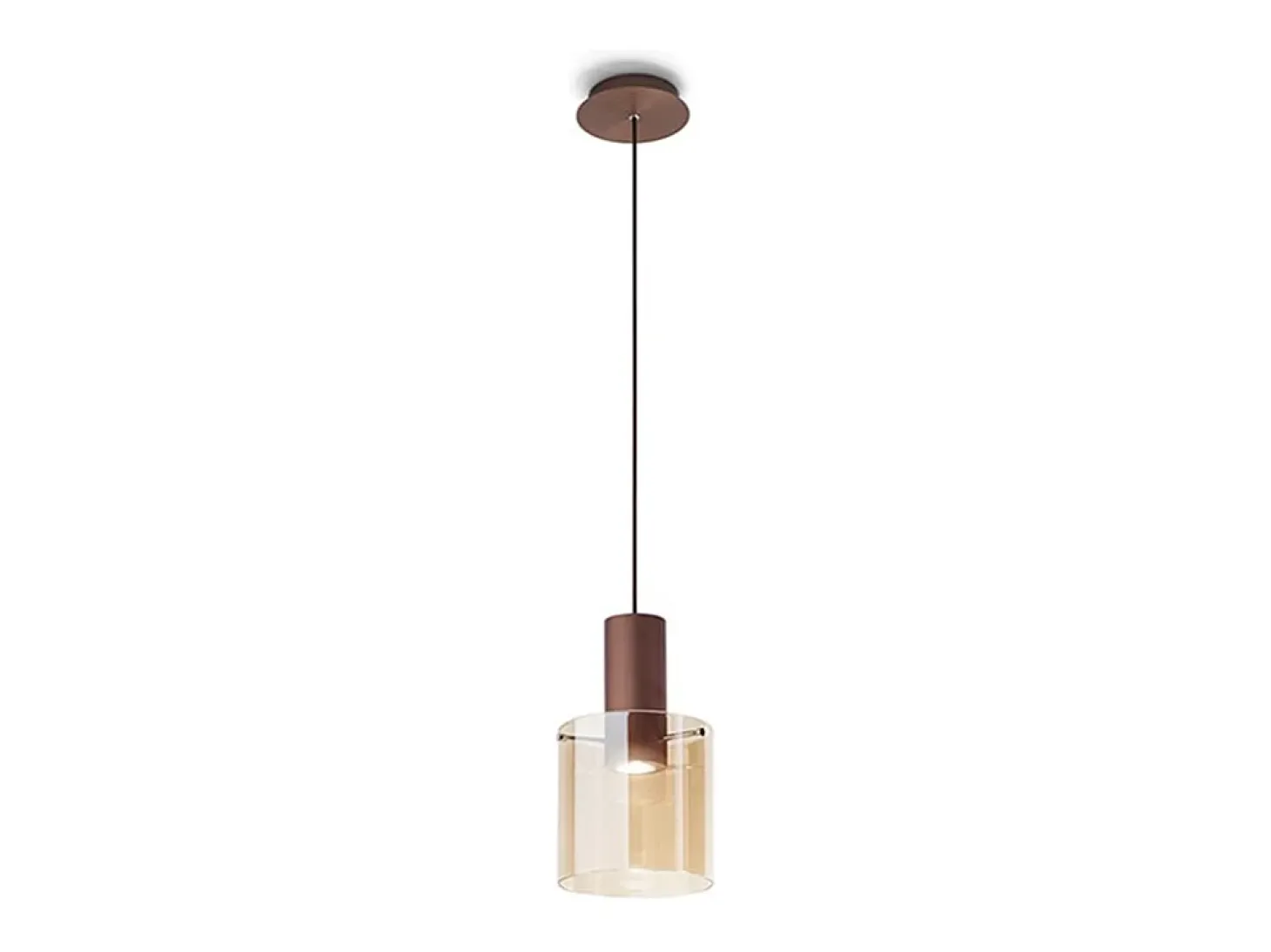 Sospensione Contemporanea Hugo Metallo Oro 1 Luce