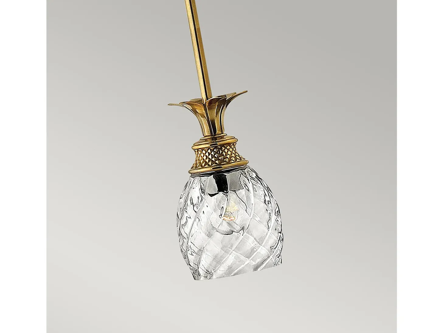 Sospensione Contemporanea Plantation Ottone Bronzo Brunito Vetro 1 Luce E27