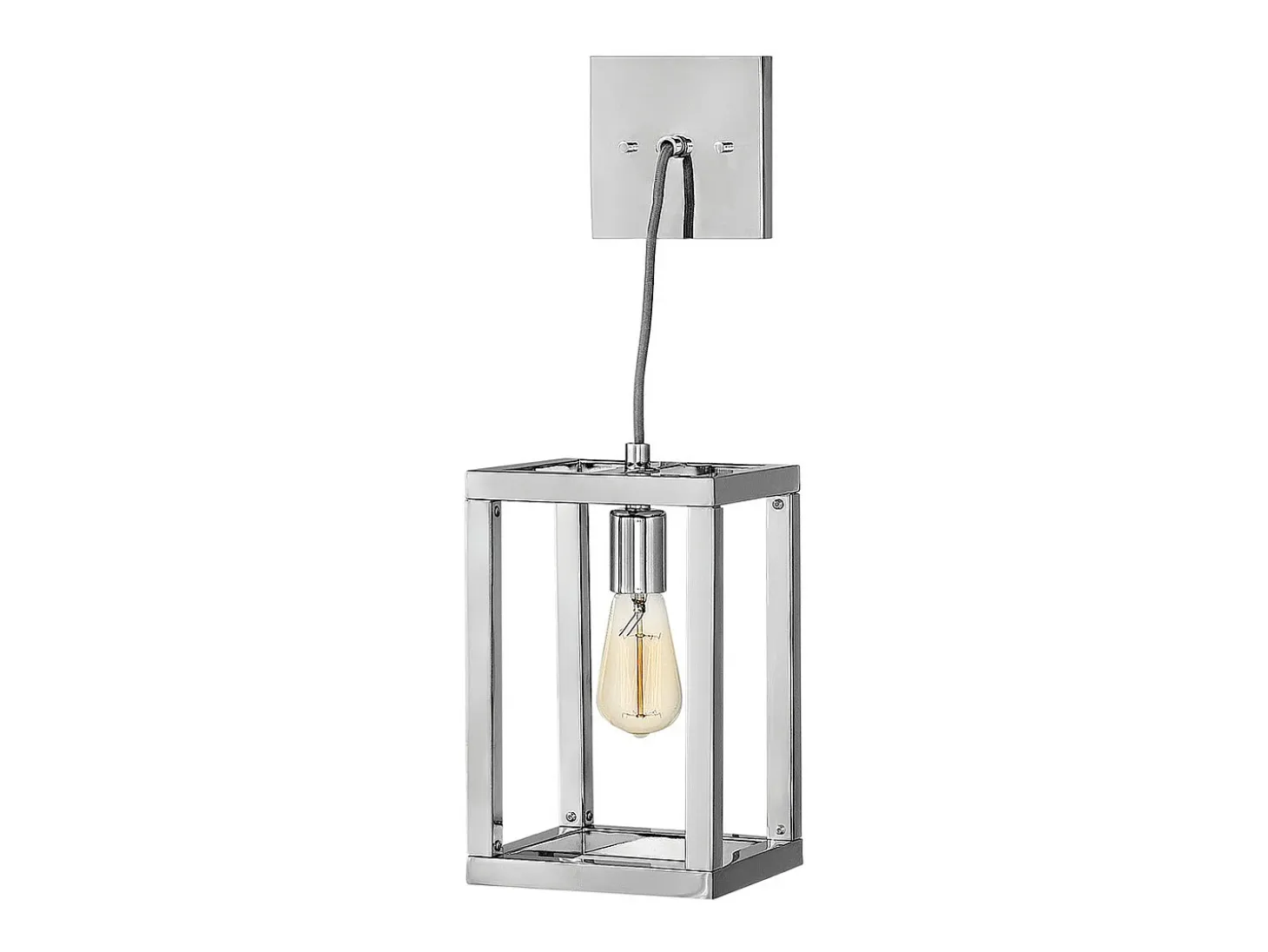 Sospensione Contemporanea Ensemble Acciaio Nichel Lucido 1 Luce E27