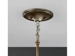 Sospensione Contemporanea Lucia Acciaio Argento Brunito Cristallo 1 Luce E27