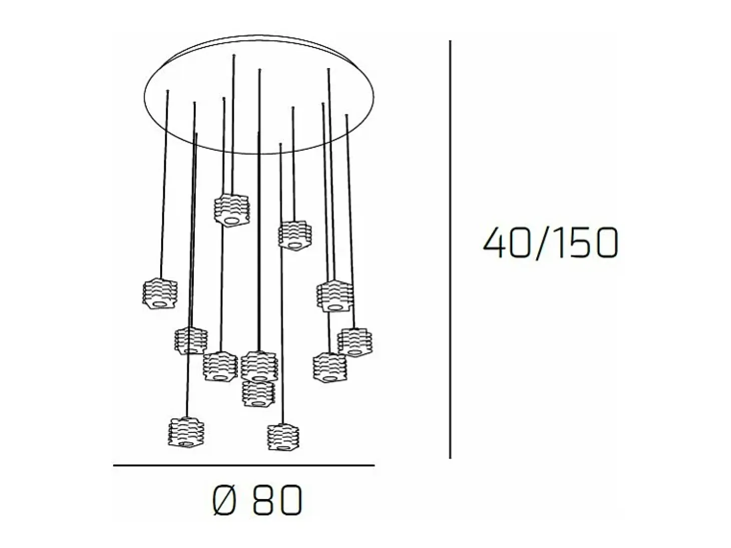 Sospensione Contemporanea Rubik Metallo Cromo Diffusore Cristallo 12 Luci G9