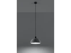 Sospensione Cupola Grigio Chiaro E27 Cúpula colgante gris claro E27